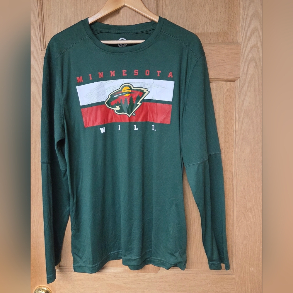 NHL Minnesota Wild Green Long Sleeve Tee